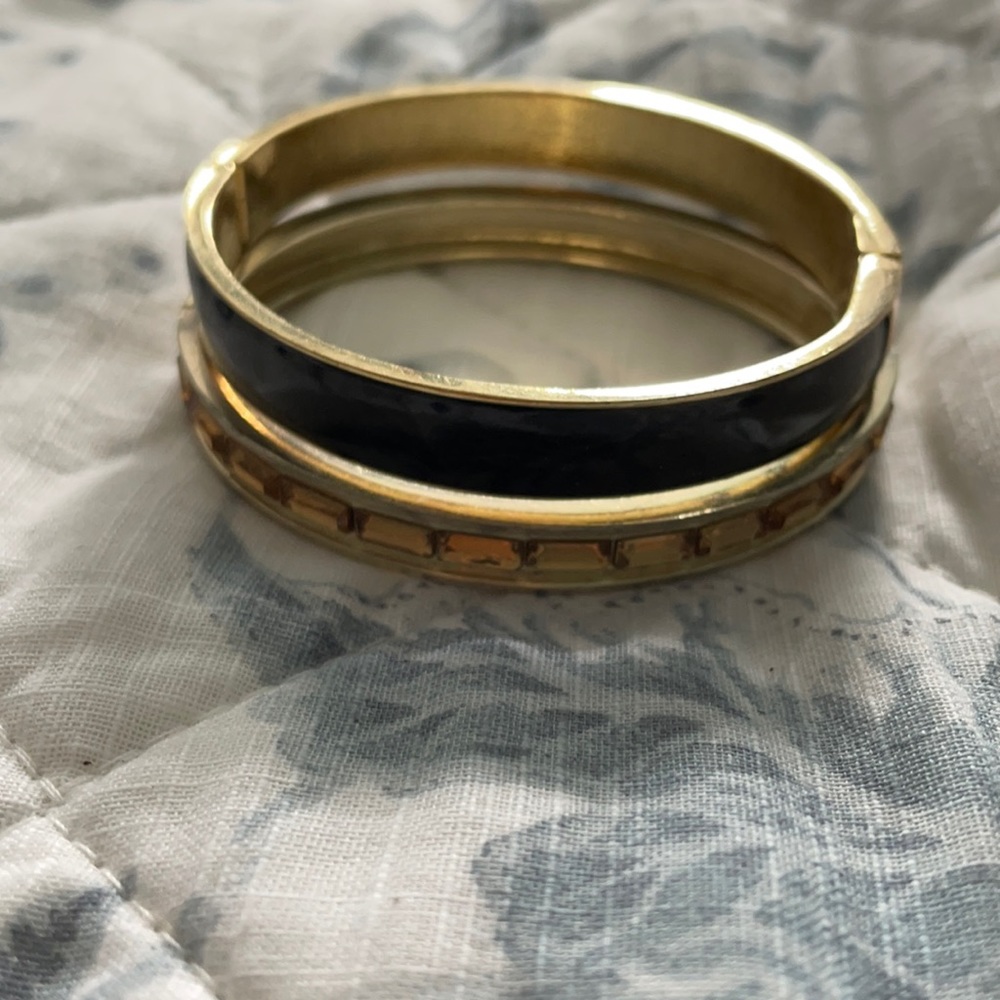 Black and gold bangles